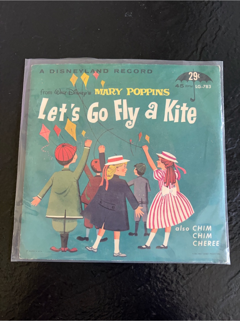 vintage 1964 Disneyland Record 7-inch 45 RPM single